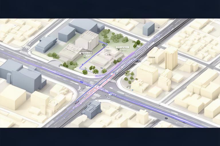 大阪府東大阪市西堤本通東1丁目の周辺道路と建物の案内図